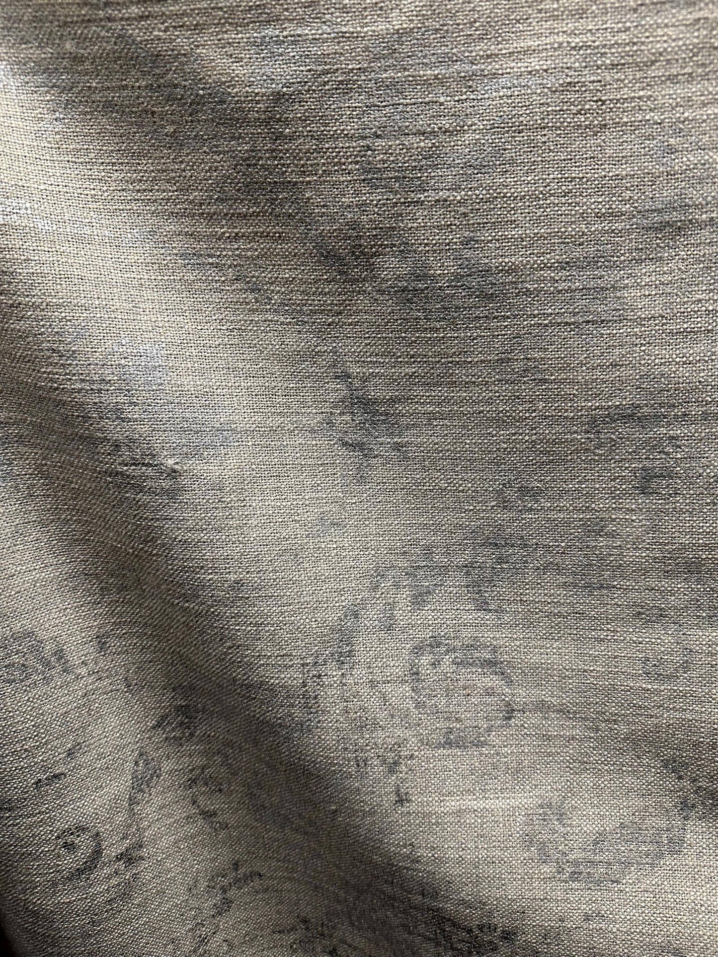 BEIGE SILVER Damask Upholstery Linen Fabric (54 in.) Sold By The Yard