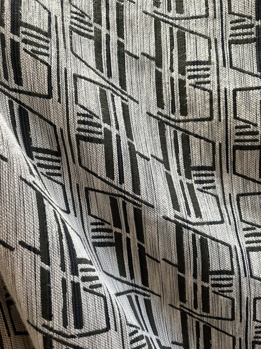 WHITE OLIVE GREEN Chenille Upholstery Brocade Fabric (54 in.) Sold By The Yard