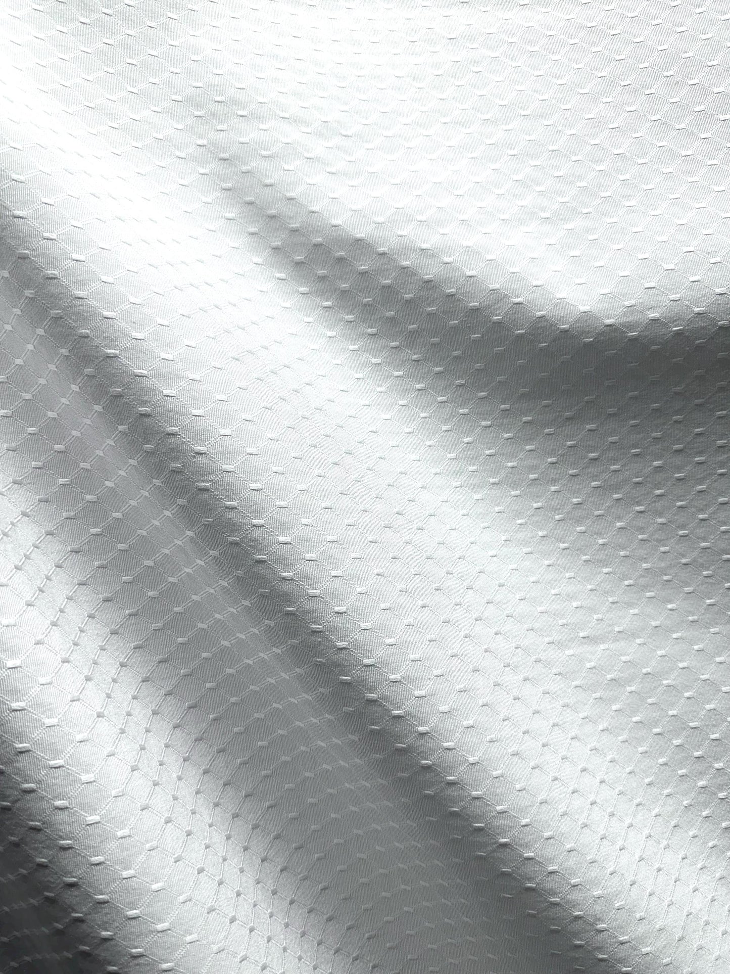 WHITE Diamond Upholstery Drapery Brocade Fabric (54 in.) Sold By The Yard