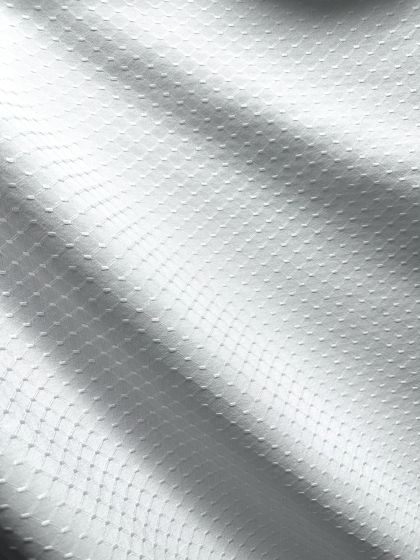 WHITE Diamond Upholstery Drapery Brocade Fabric (54 in.) Sold By The Yard