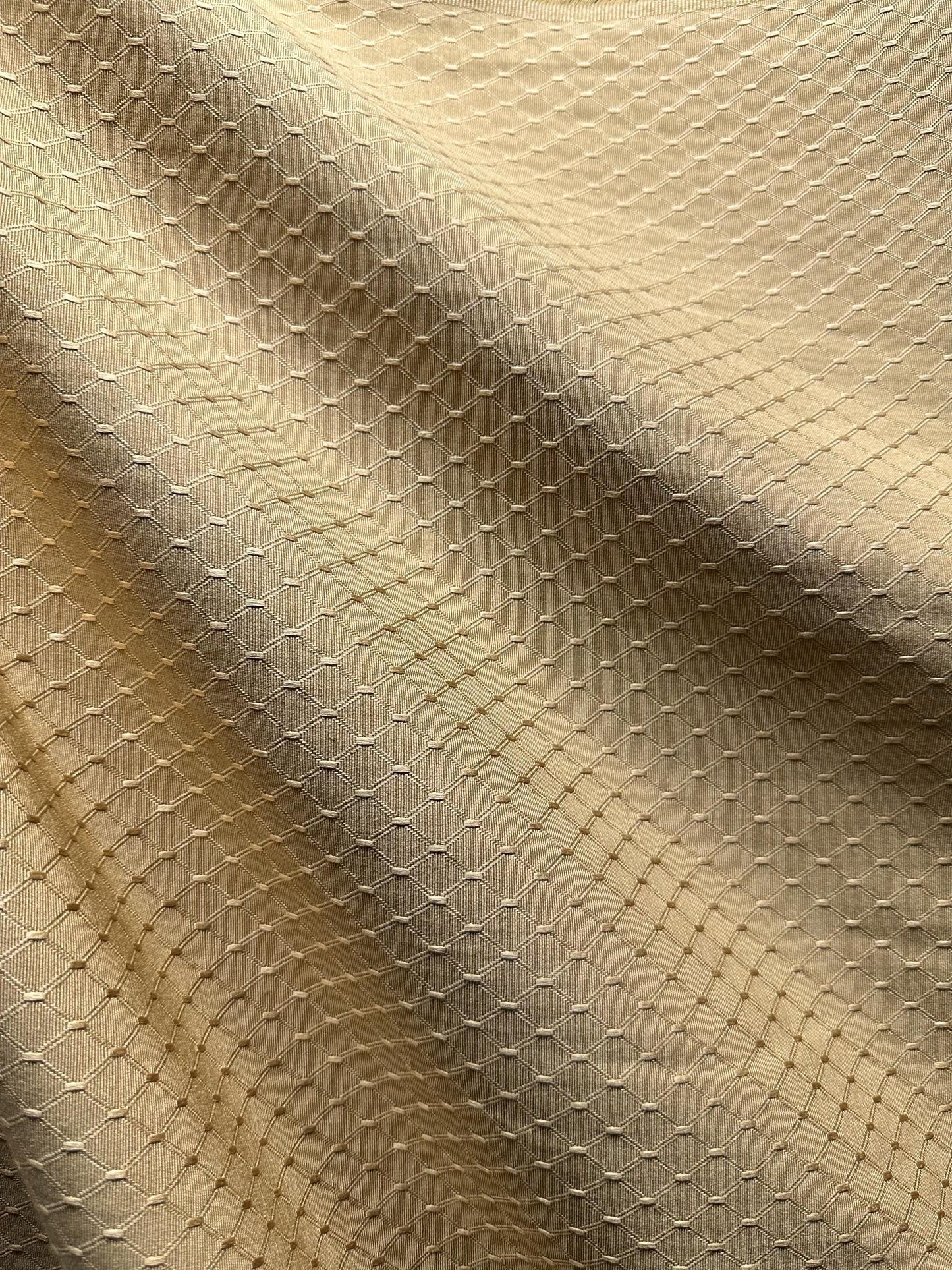 GOLD Diamond Upholstery Drapery Brocade Fabric (54 in.) Sold By The Yard