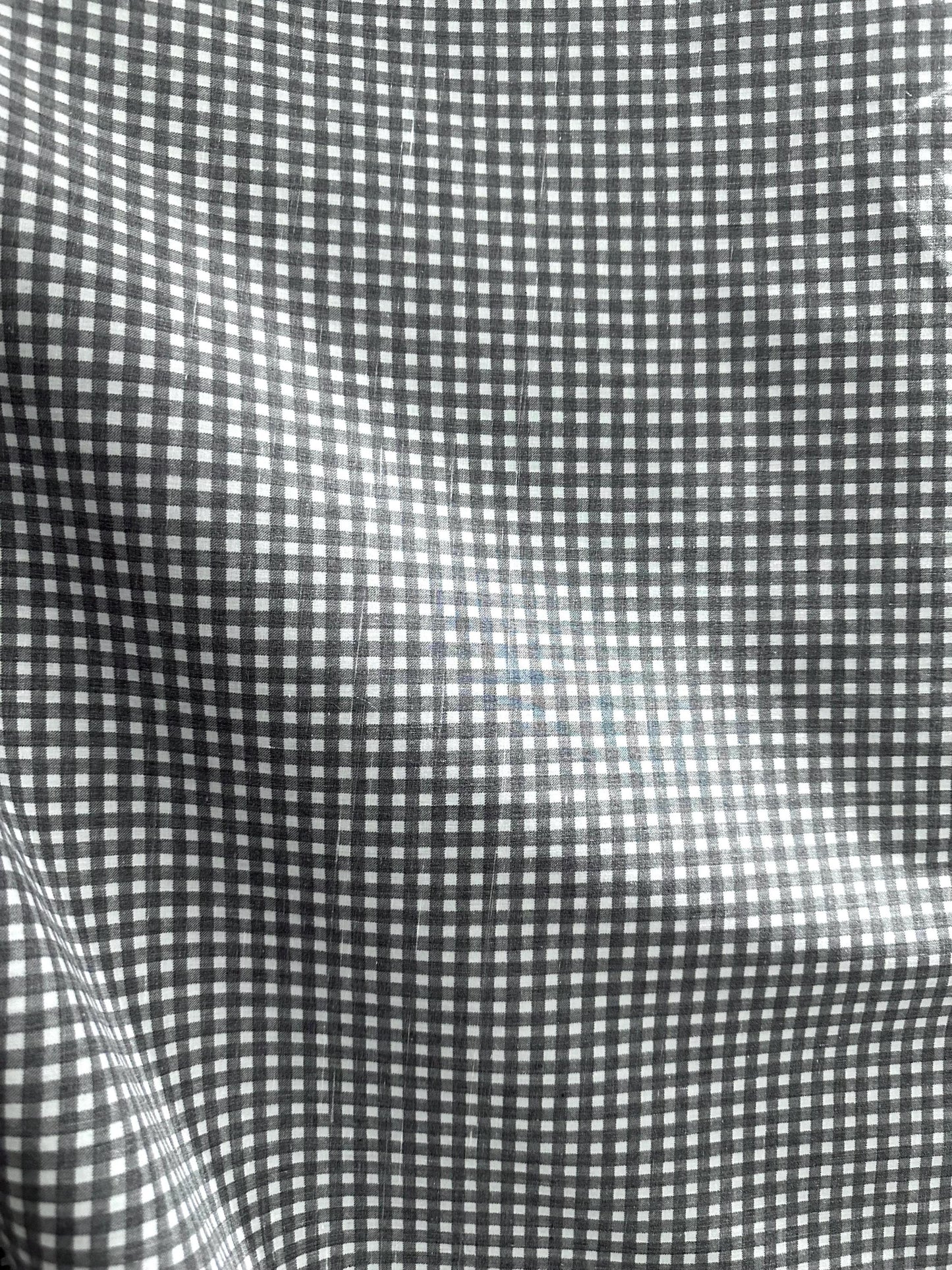 Gray White Checkered Plaid 100% Cotton Fabric (50 in.) Sold By The Yard
