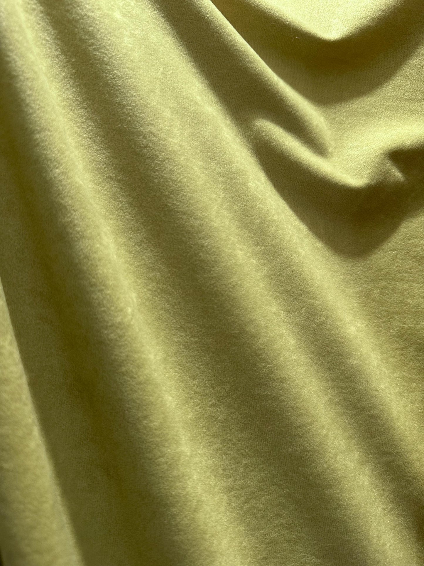 PALE YELLOW Matte Stretch Velvet Fabric (58 in.) Sold By The Yard