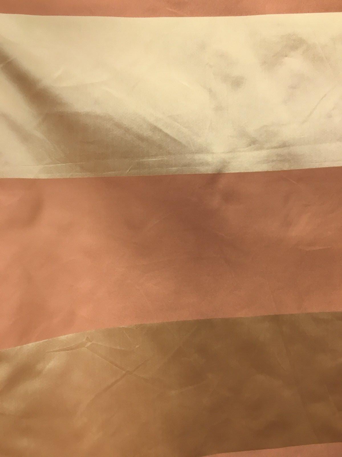 Copper Orange Peach Gold Striped Brocade Upholstery Drapery Fabric (54 in.) Sold By The Yard