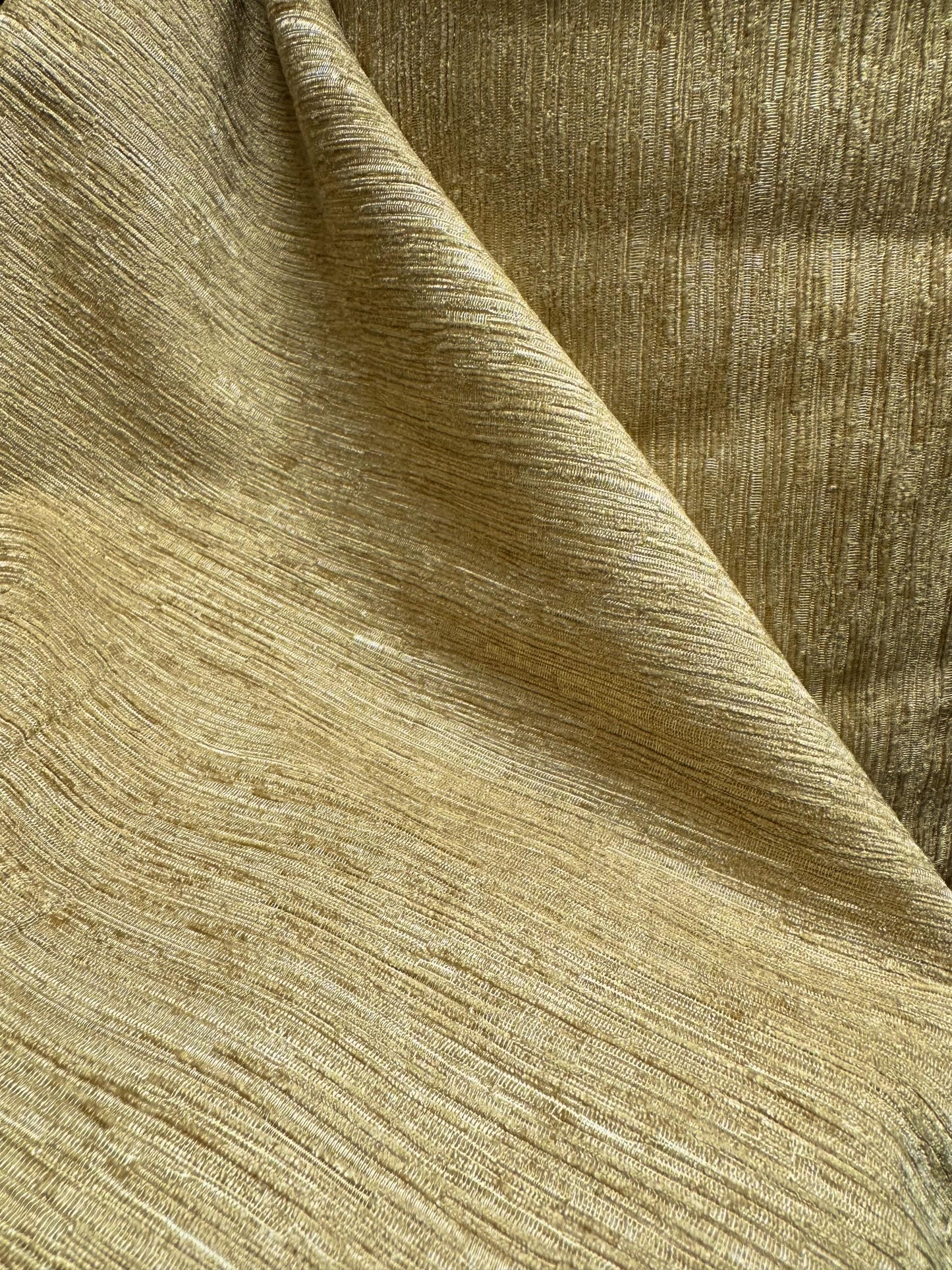 GOLD Solid Chenille Velvet Upholstery Drapery Fabric (110 in.) Sold By The Yard