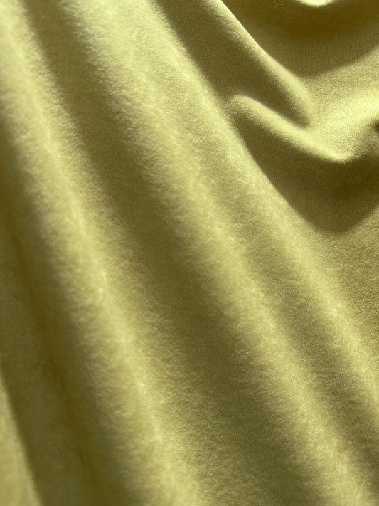 PALE YELLOW Matte Stretch Velvet Fabric (58 in.) Sold By The Yard