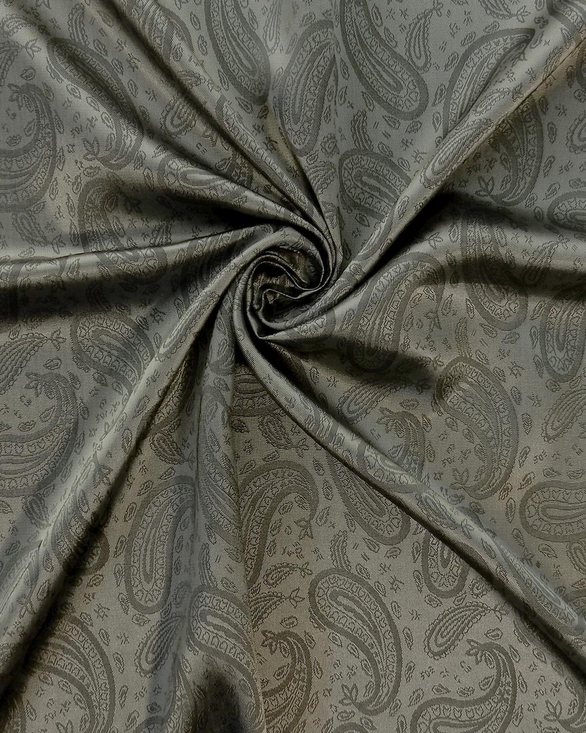 GREY Novelty Paisley Lining Fabric (55 in.) Sold By The Yard
