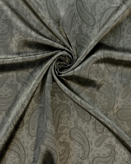 GREY Novelty Paisley Lining Fabric (55 in.) Sold By The Yard
