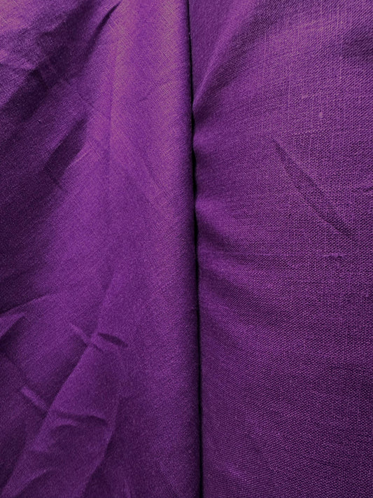 PLUM PURPLE 100% Linen Fabric (56 in.) Sold By The Yard