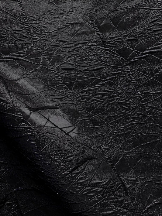 BLACK Metallic Brocade Fabric (60 in.) Sold By The Yard