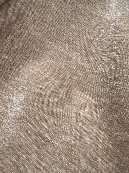 BEIGE Soft Chenille Velvet Upholstery Drapery Fabric (57 in.) Sold By The Yard
