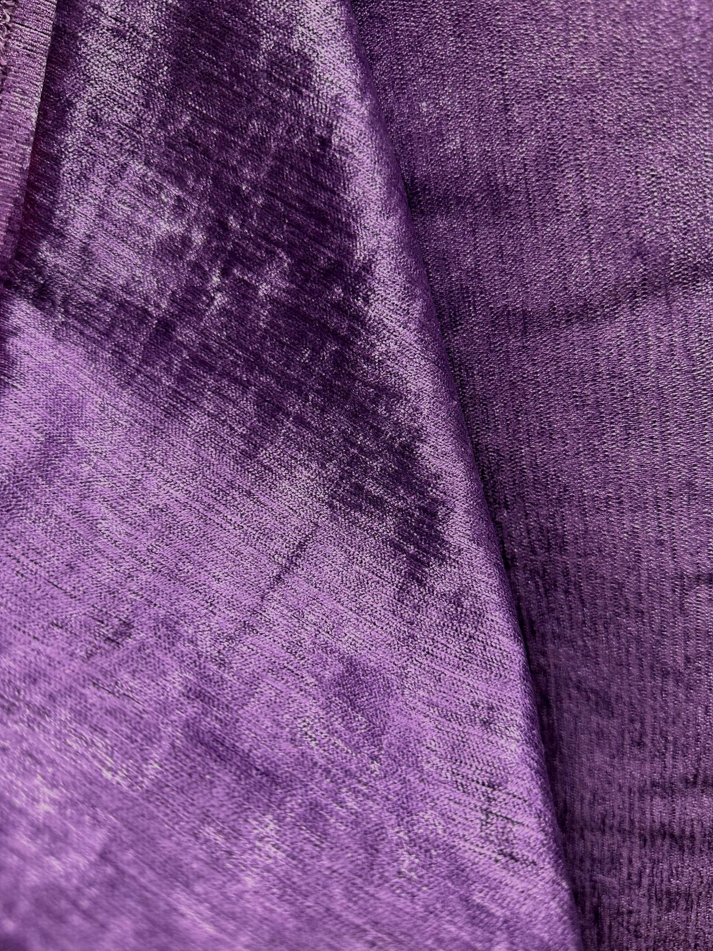 PLUM PURPLE Solid Chenille Velvet Upholstery Drapery Fabric (55 in.) Sold By The Yard