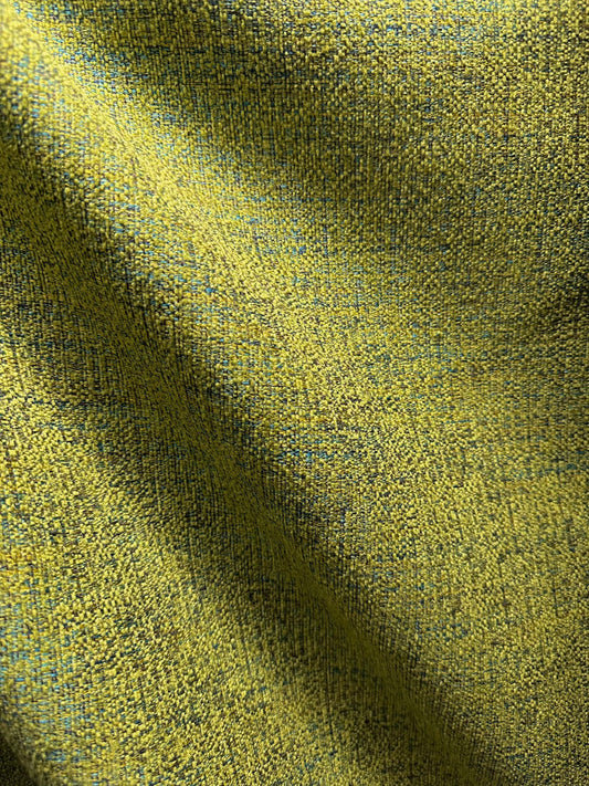 Light Green Blue Gold Chenille Velvet Upholstery Drapery Fabric (54 in.) Sold By The Yard