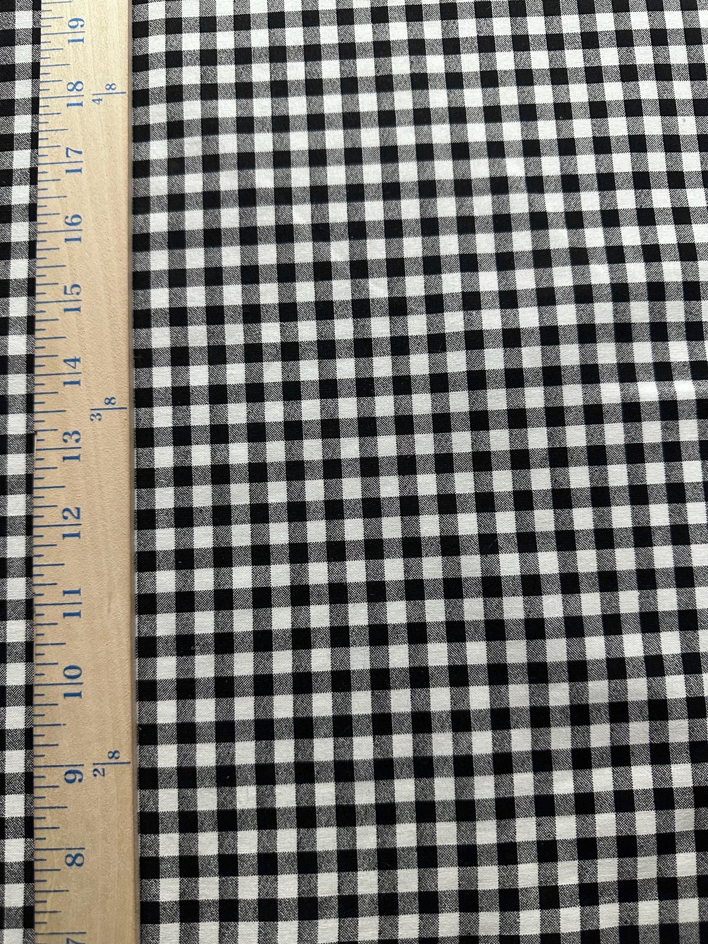 Black White Checkered Plaid 100% Cotton Fabric (45 in.) Sold By The Yard