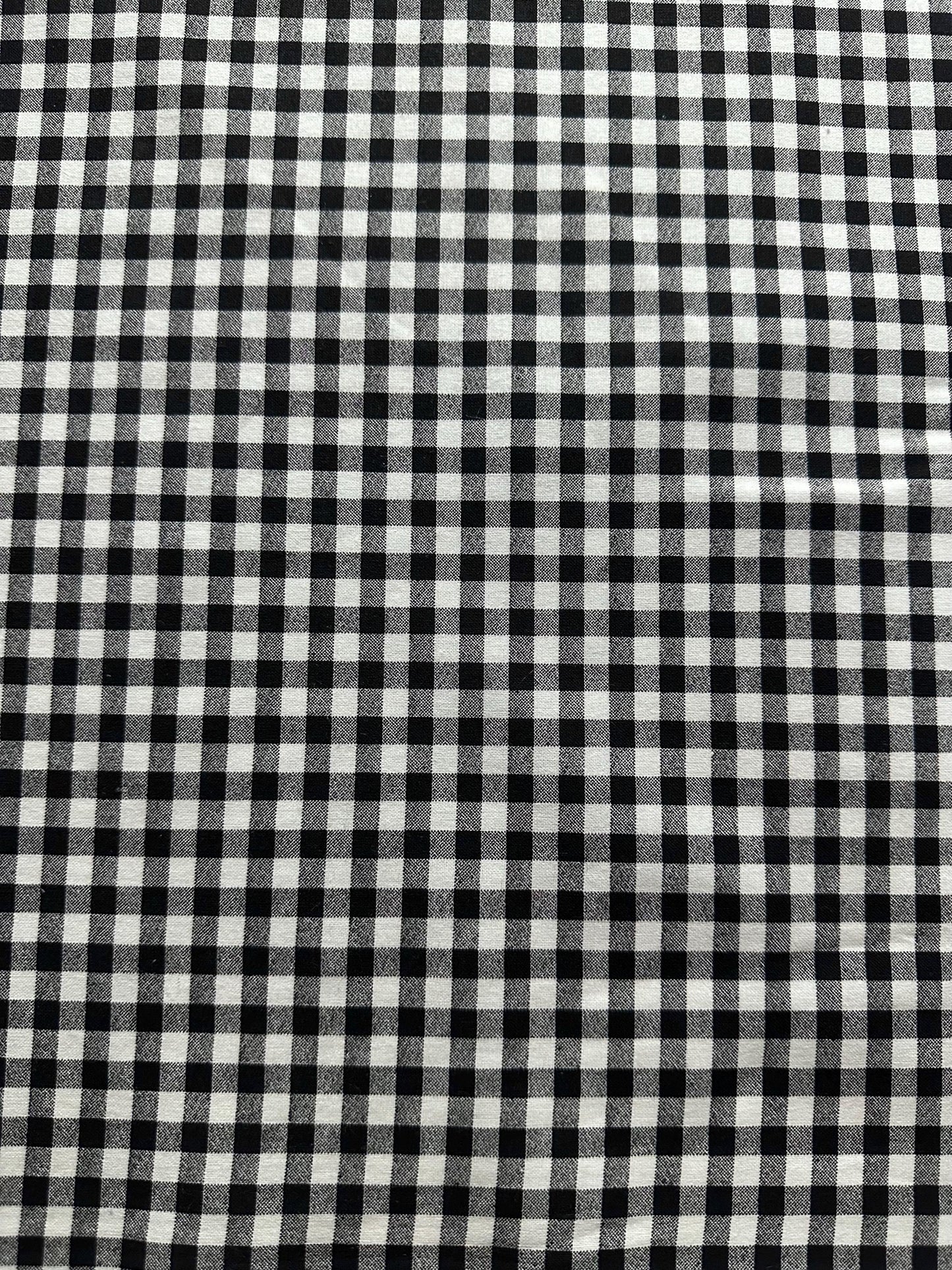 Black White Checkered Plaid 100% Cotton Fabric (45 in.) Sold By The Yard