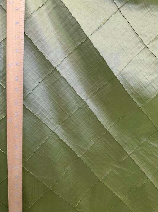 Light Sage Diamond Embroidered Taffeta Fabric (60 in.) Sold By The Yard