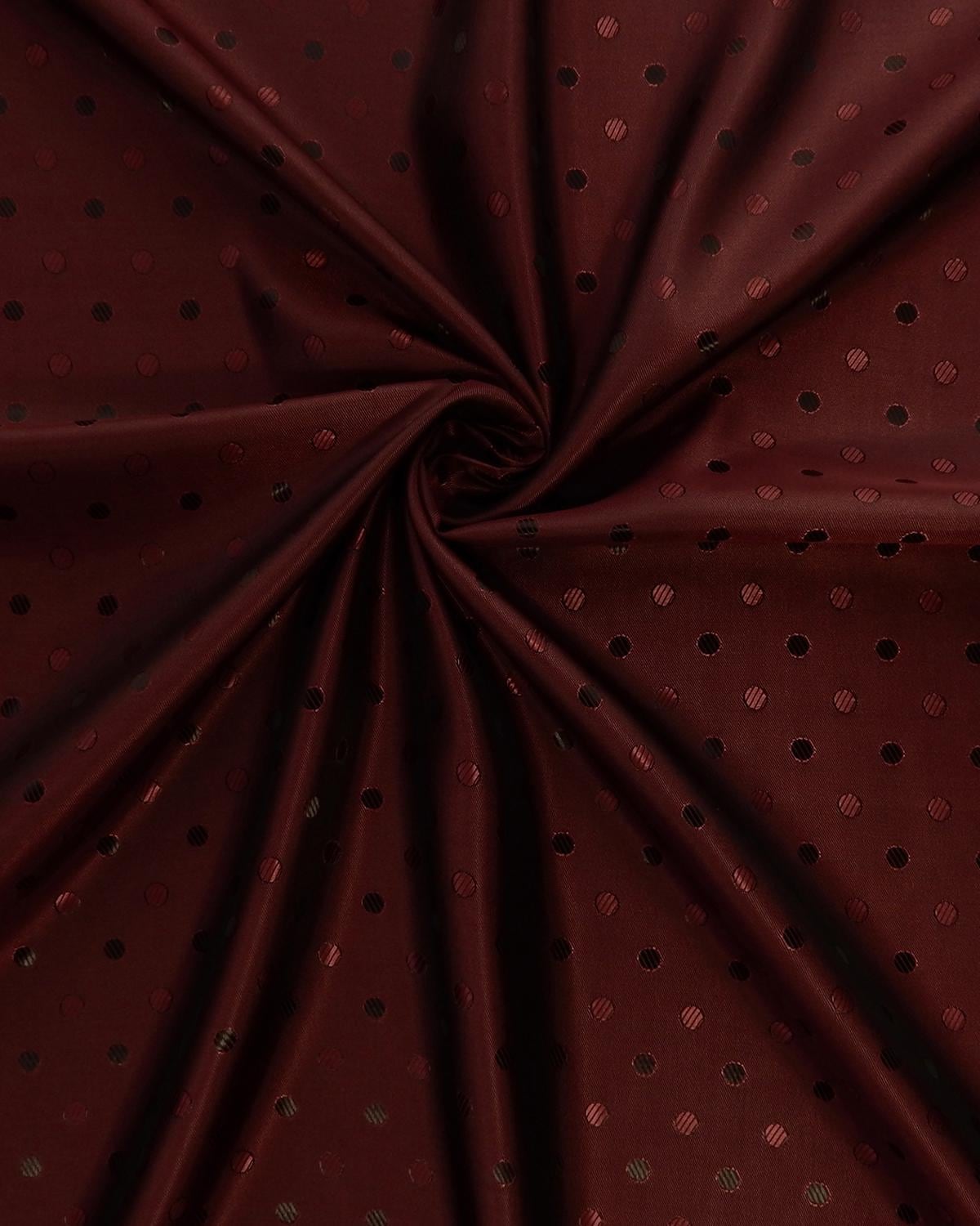 BURGUNDY Novelty  Polka Dot Lining Fabric (55 in.) Sold By The Yard