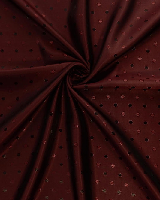 BURGUNDY Novelty Polka Dot Lining Fabric (55 in.) Sold By The Yard