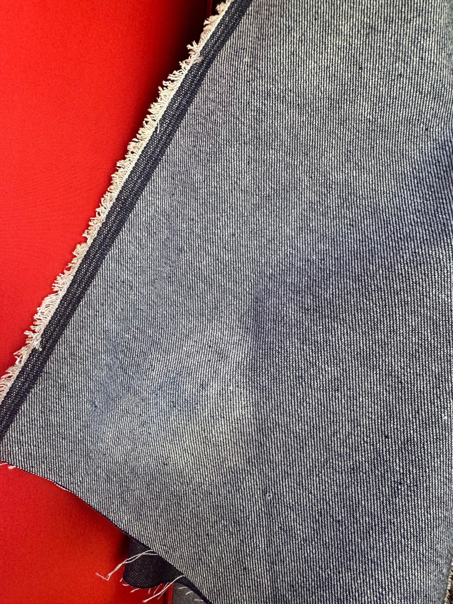 DARK BLUE Medium Heavy Weight Non Stretch Denim Fabric (72 in.) Sold By The Yard