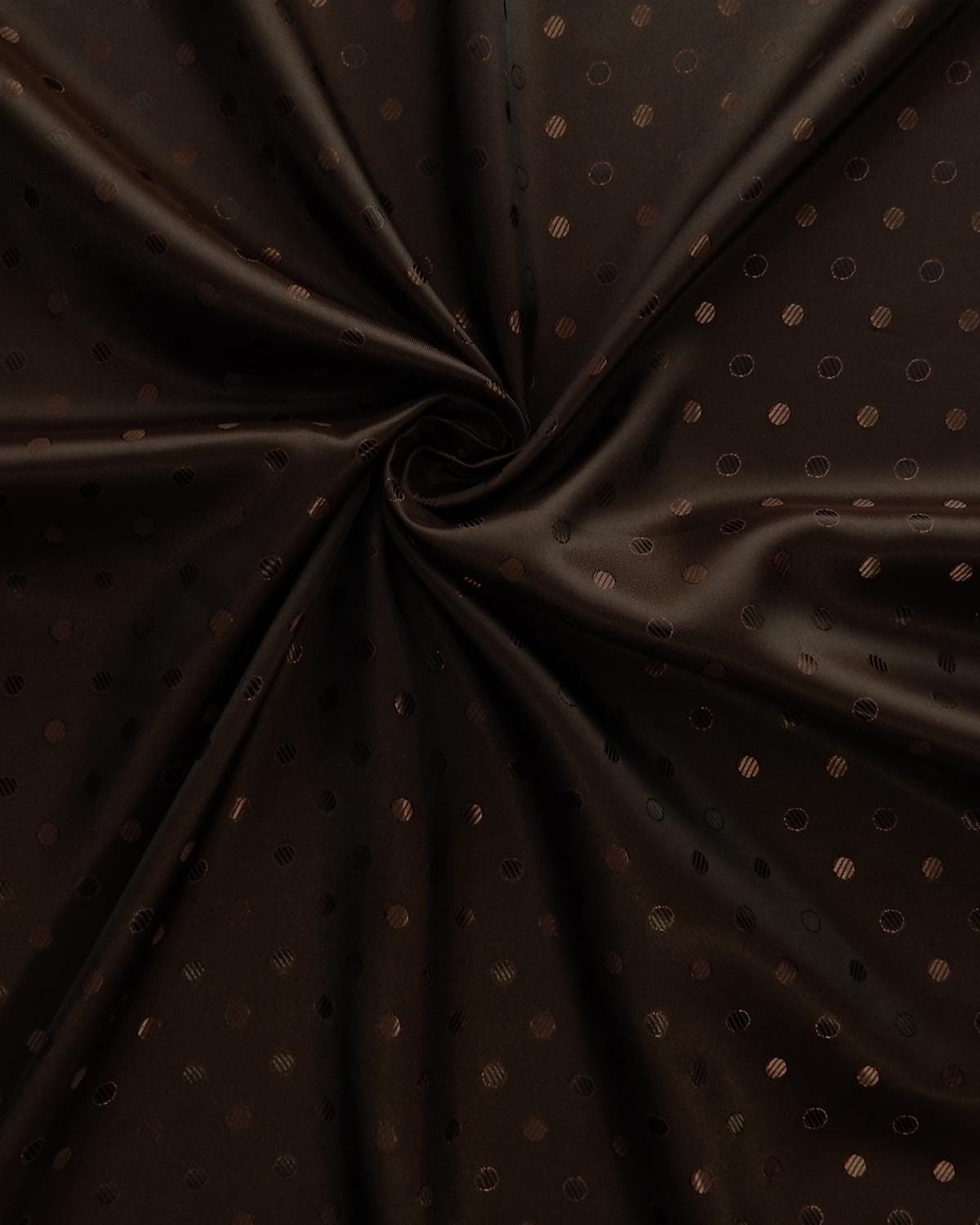 DARK BROWN Novelty  Polka Dot Lining Fabric (55 in.) Sold By The Yard