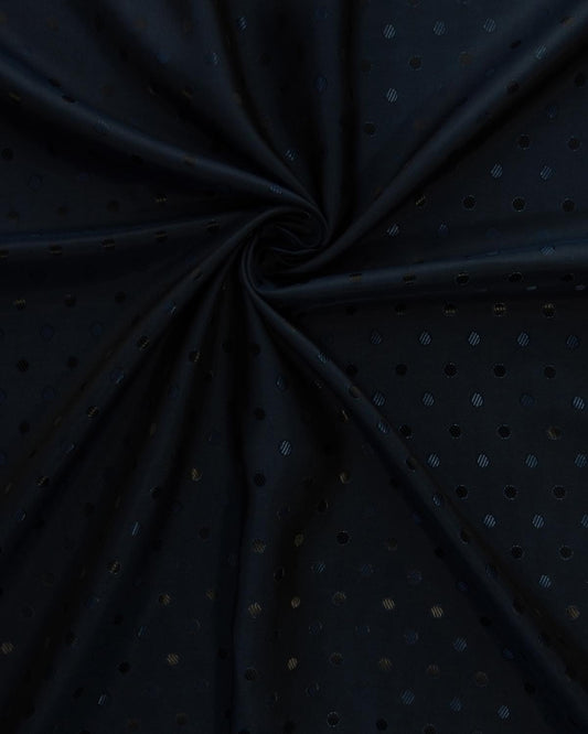 NAVY Novelty  Polka Dot Lining Fabric (55 in.) Sold By The Yard