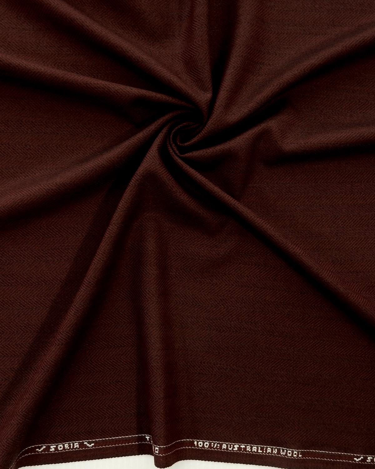 BURGUNDY 100% Australian Worsted Wool Super 100s Suiting Fabric (60 in.) Sold By The Yard