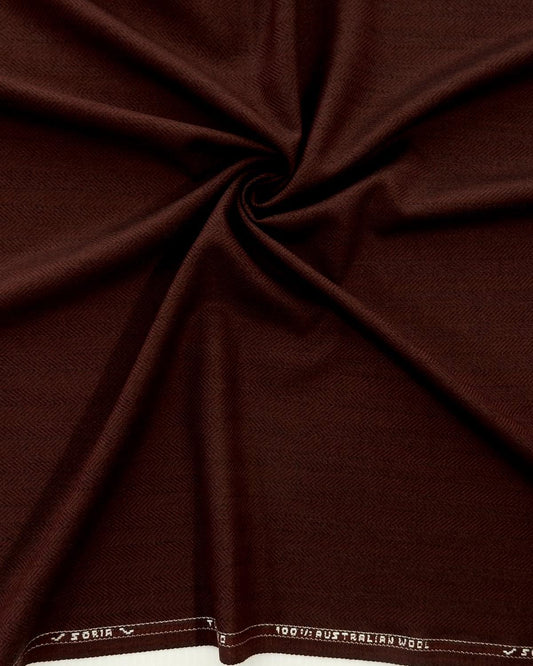 BURGUNDY 100% Australian Worsted Wool Super 100s Suiting Fabric (60 in.) Sold By The Yard