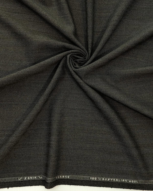 CHARCOAL GRAY 100% Australian Worsted Wool Super 100s Suiting Fabric (60 in.) Sold By The Yard