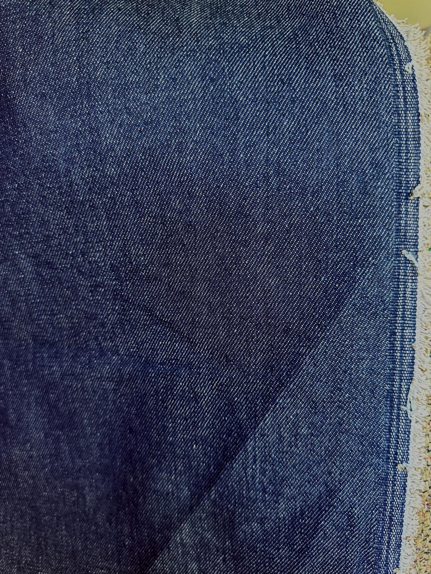 DARK BLUE Medium Heavy Weight Non Stretch Denim Fabric (72 in.) Sold By The Yard